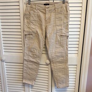 White House Black Market Tan Skinny Crop Pants